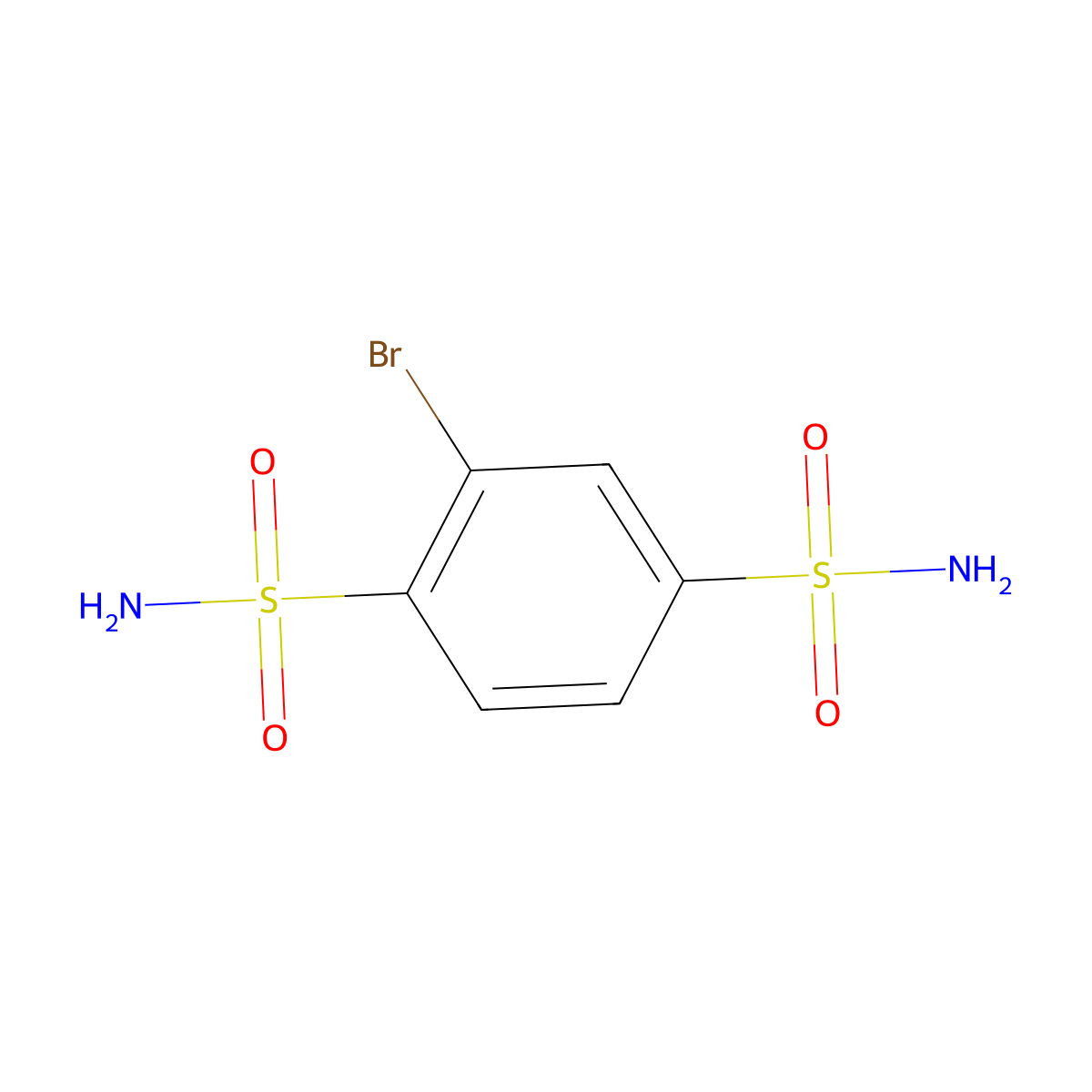 2-Bromobenzene-1,4-disulfonamide molecular structure, CAS 1094671-89-2