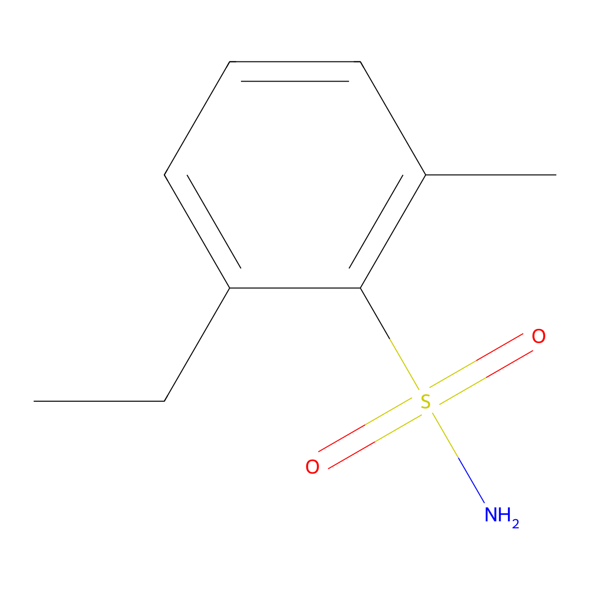 2-Ethyl-6-methylbenzene-1-sulfonamide molecular structure, CAS 1094671-90-5