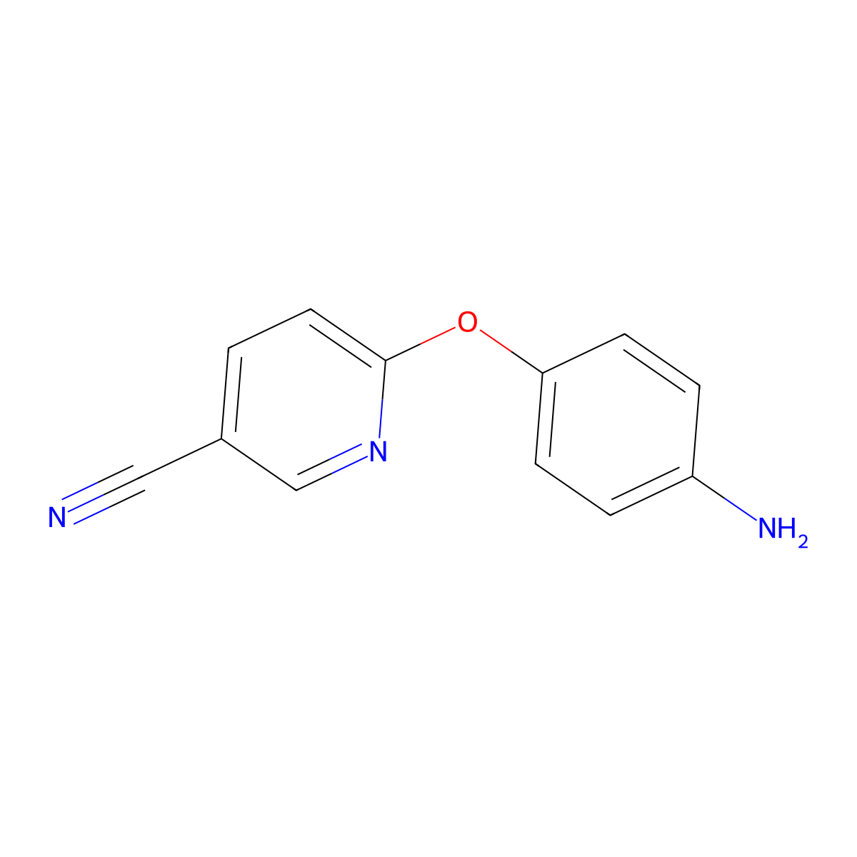 6-(4-Aminophenoxy)pyridine-3-carbonitrile molecular structure, CAS 1094672-05-5