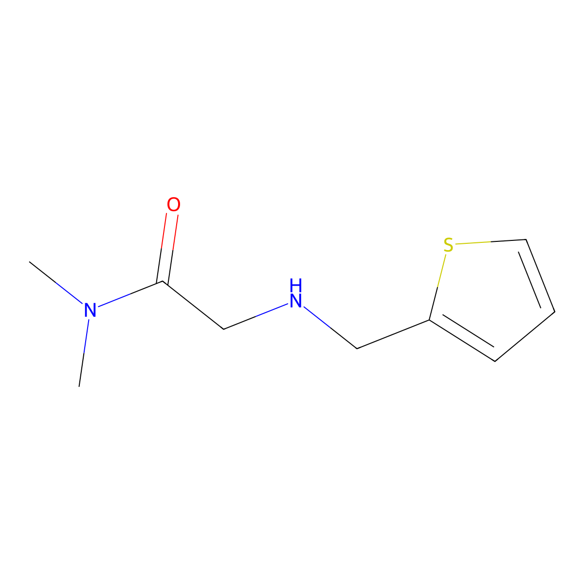 N,N-Dimethyl-2-[(thiophen-2-ylmethyl)amino]acetamide molecular structure, CAS 1094673-25-2