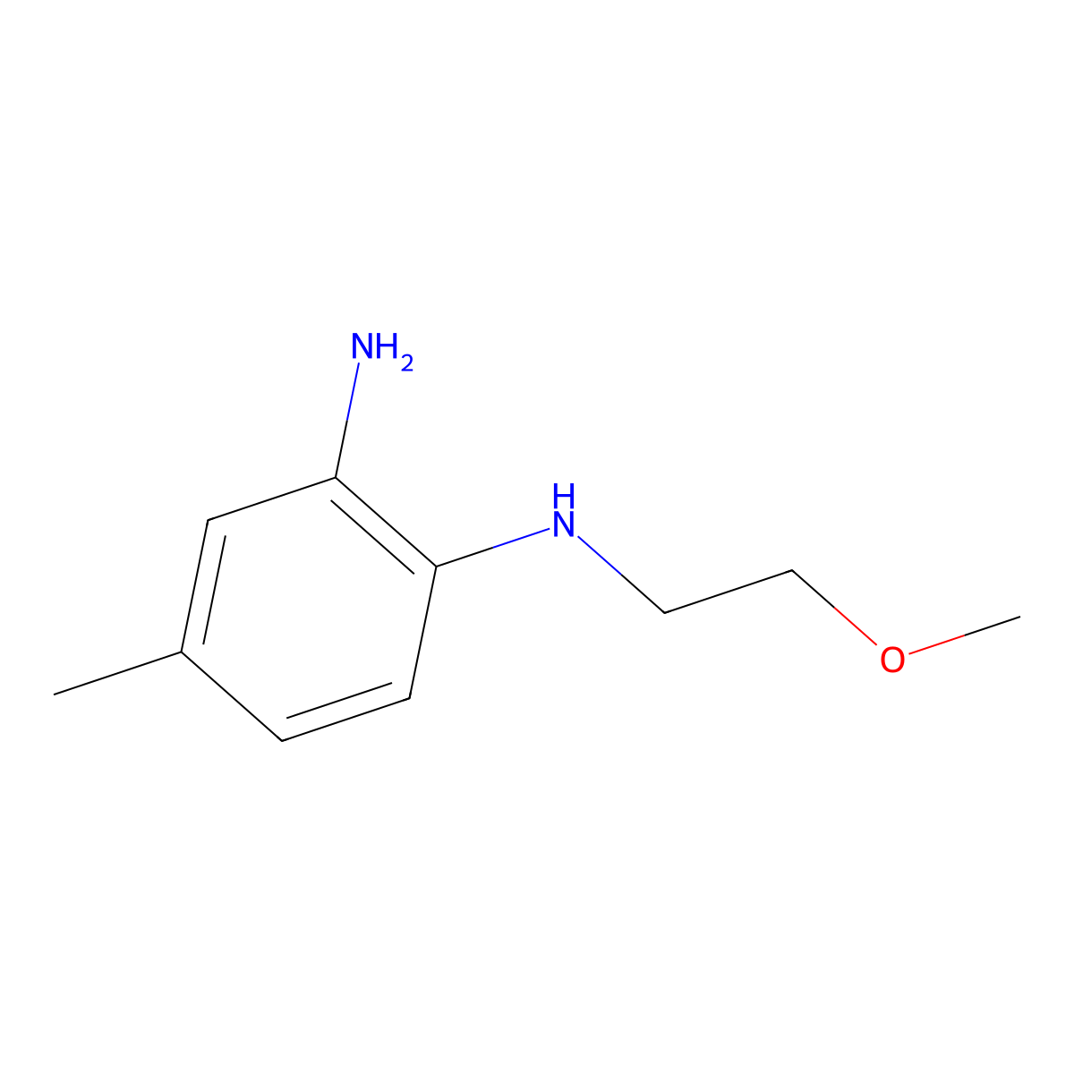 N1-(2-methoxyethyl)-4-methylbenzene-1,2-diamine molecular structure, CAS 1094675-07-6
