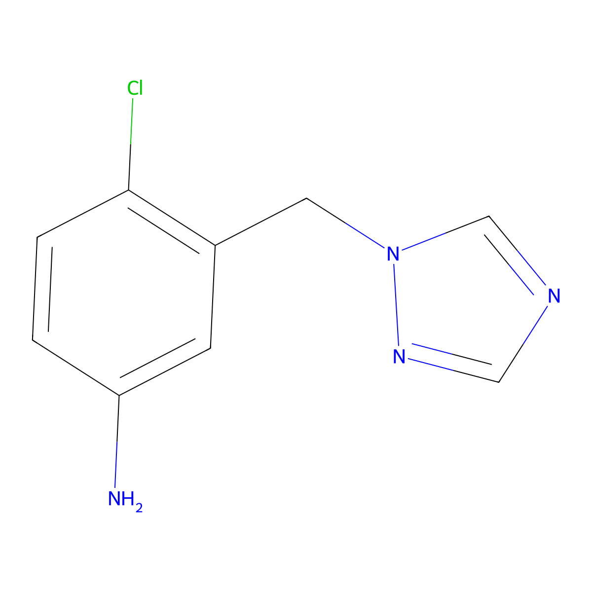 3-((1H-1,2,4-triazol-1-yl)methyl)-4-chloroaniline molecular structure, CAS 1094675-62-3