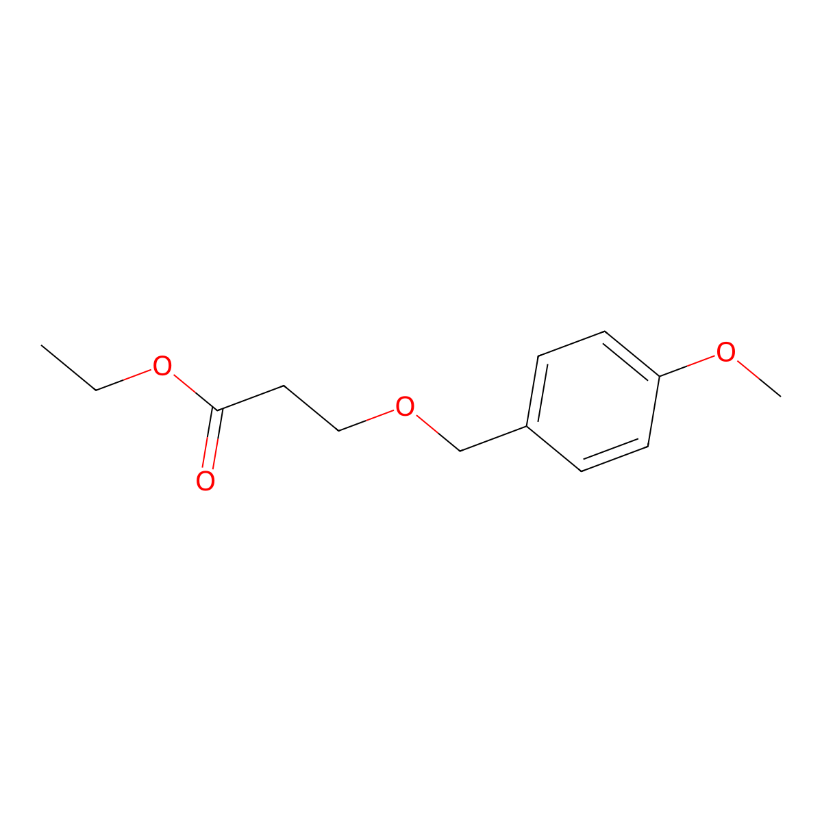 Ethyl 3-[(4-methoxyphenyl)methoxy]propanoate molecular structure, CAS 1094680-67-7