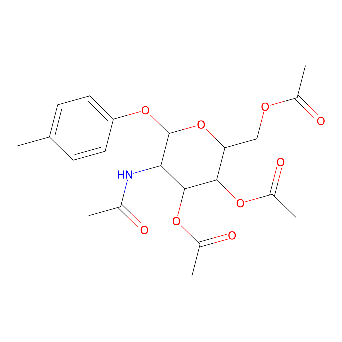 [3,4-Bis(acetyloxy)-5-acetamido-6-(4-methylphenoxy)oxan-2-yl]methyl acetate molecular structure, CAS 1094684-32-8