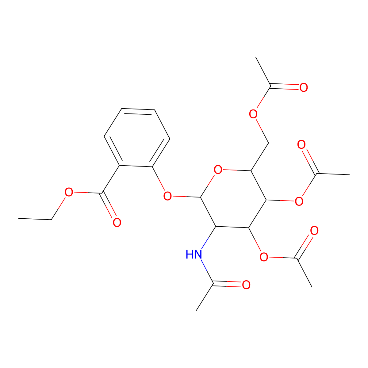 Ethyl 2-[3-acetamido-4,5-diacetyloxy-6-(acetyloxymethyl)oxan-2-yl]oxybenzoate molecular structure, CAS 1094684-43-1