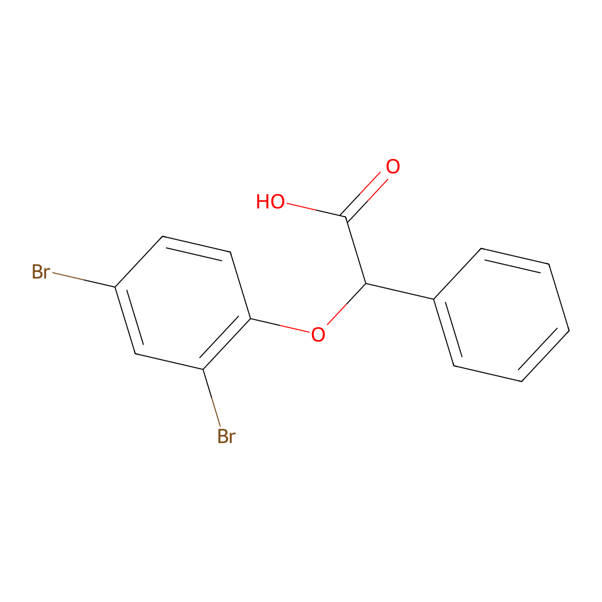 2-(2,4-Dibromophenoxy)-2-phenylacetic acid molecular structure, CAS 1094688-80-8