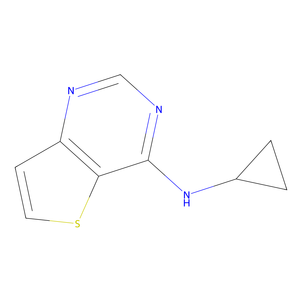 N-cyclopropylthieno[3,2-d]pyrimidin-4-amine molecular structure, CAS 1094688-86-4