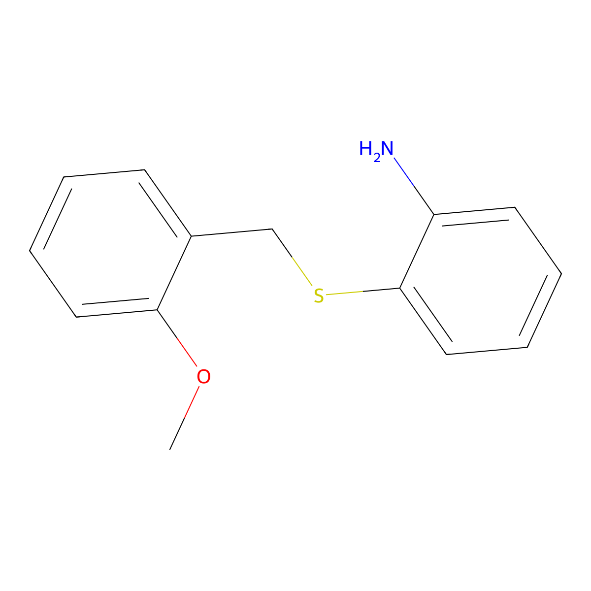 2-{[(2-Methoxyphenyl)methyl]sulfanyl}aniline molecular structure, CAS 1094690-40-0