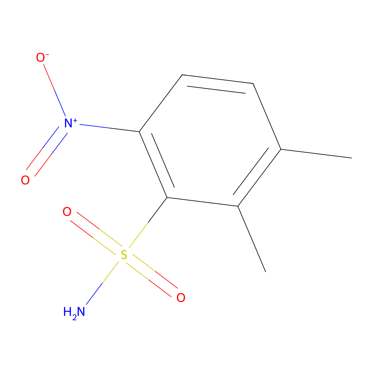 2,3-Dimethyl-6-nitrobenzene-1-sulfonamide molecular structure, CAS 1094690-99-9