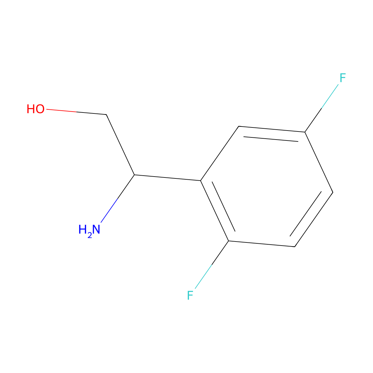 2-Amino-2-(2,5-difluorophenyl)ethanol molecular structure, CAS 1094697-85-4