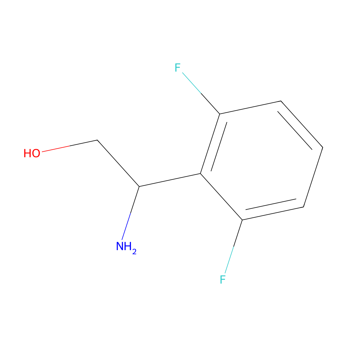 2-Amino-2-(2,6-difluorophenyl)ethanol molecular structure, CAS 1094697-88-7