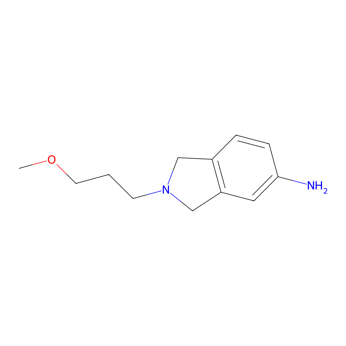 2-(3-methoxypropyl)-2,3-dihydro-1H-isoindol-5-amine molecular structure, CAS 1094699-77-0