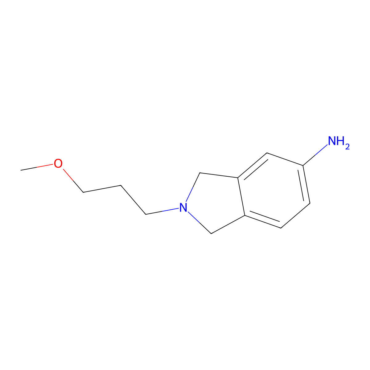 2-(3-methoxypropyl)-2,3-dihydro-1H-isoindol-5-amine molecular structure, CAS 1094699-77-0