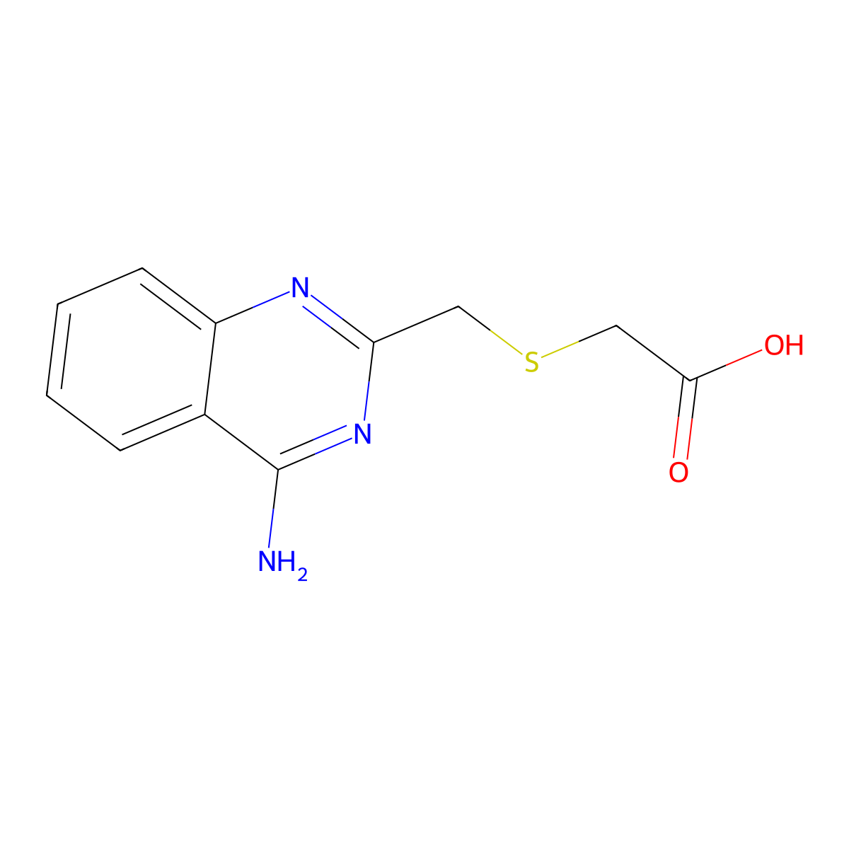2-{[(4-Aminoquinazolin-2-yl)methyl]sulfanyl}acetic acid molecular structure, CAS 1094703-32-8