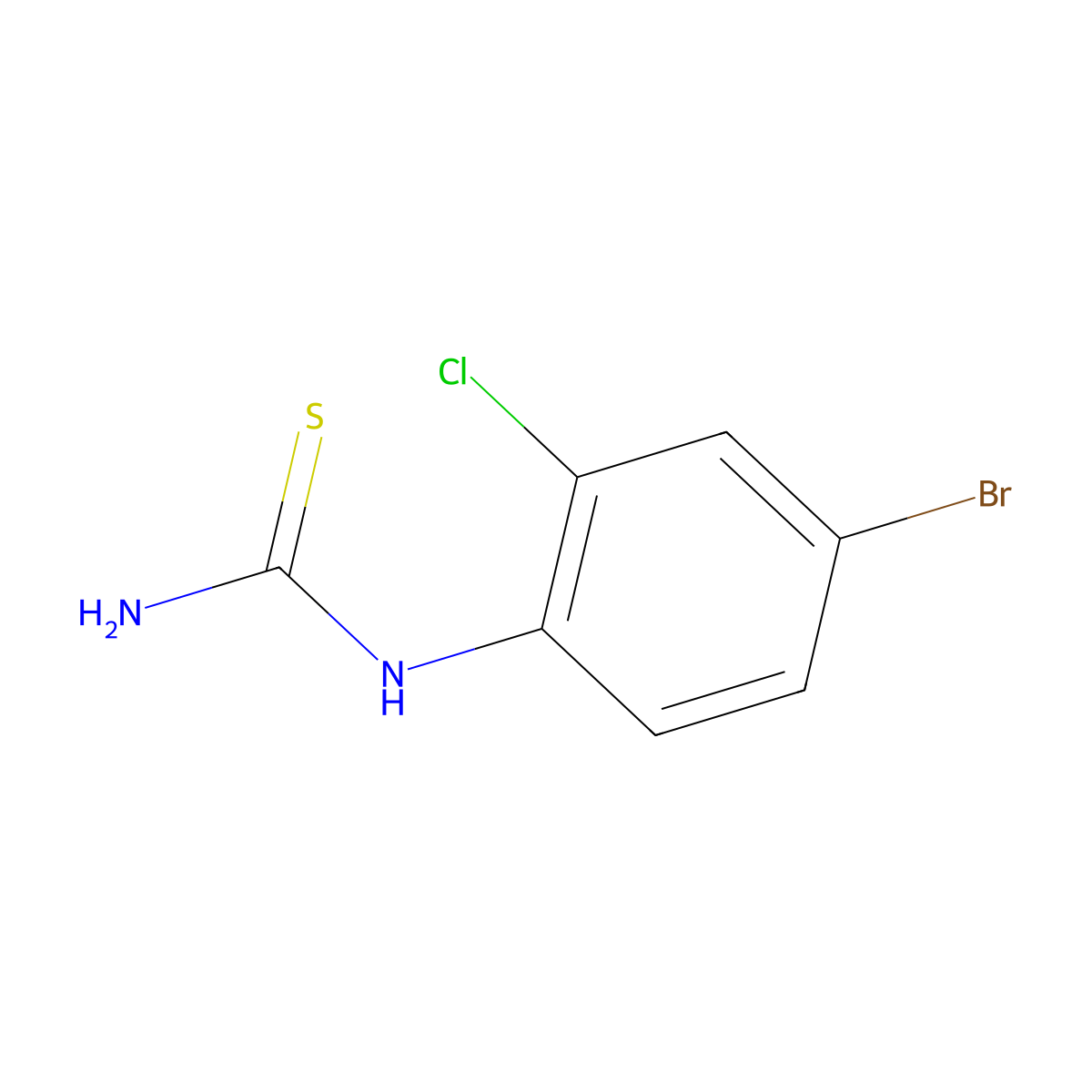 1-(4-Bromo-2-chlorophenyl)thiourea molecular structure, CAS 1094704-70-7
