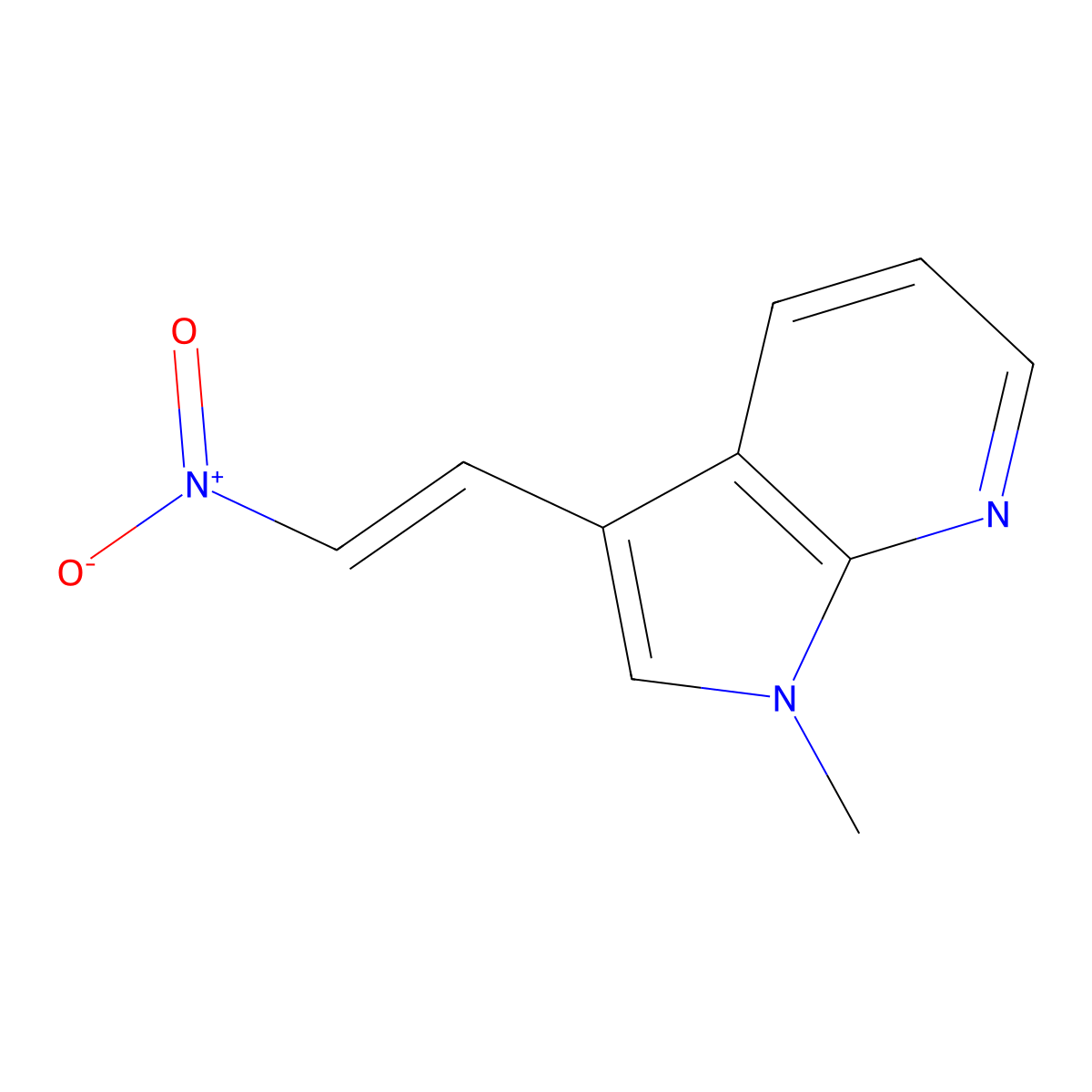 (e)-1-Methyl-3-(2-nitrovinyl)-1h-pyrrolo[2,3-b]pyridine molecular structure, CAS 1094709-34-8