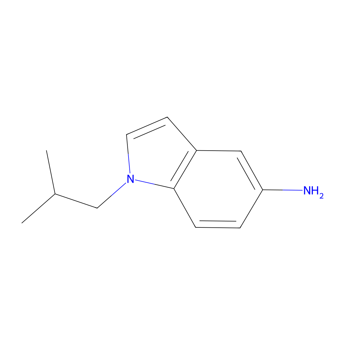 1-(2-methylpropyl)-1H-indol-5-amine molecular structure, CAS 1094710-32-3
