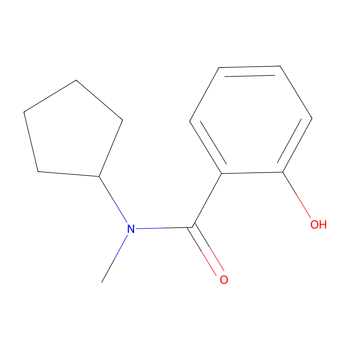 N-cyclopentyl-2-hydroxy-N-methylbenzamide molecular structure, CAS 1094710-71-0