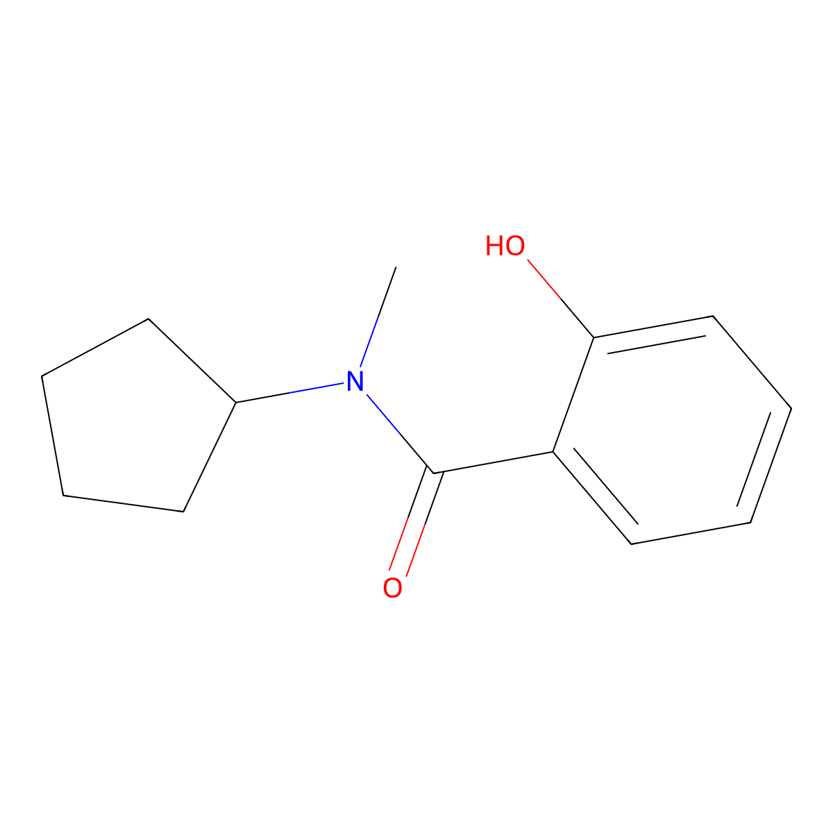 N-cyclopentyl-2-hydroxy-N-methylbenzamide molecular structure, CAS 1094710-71-0