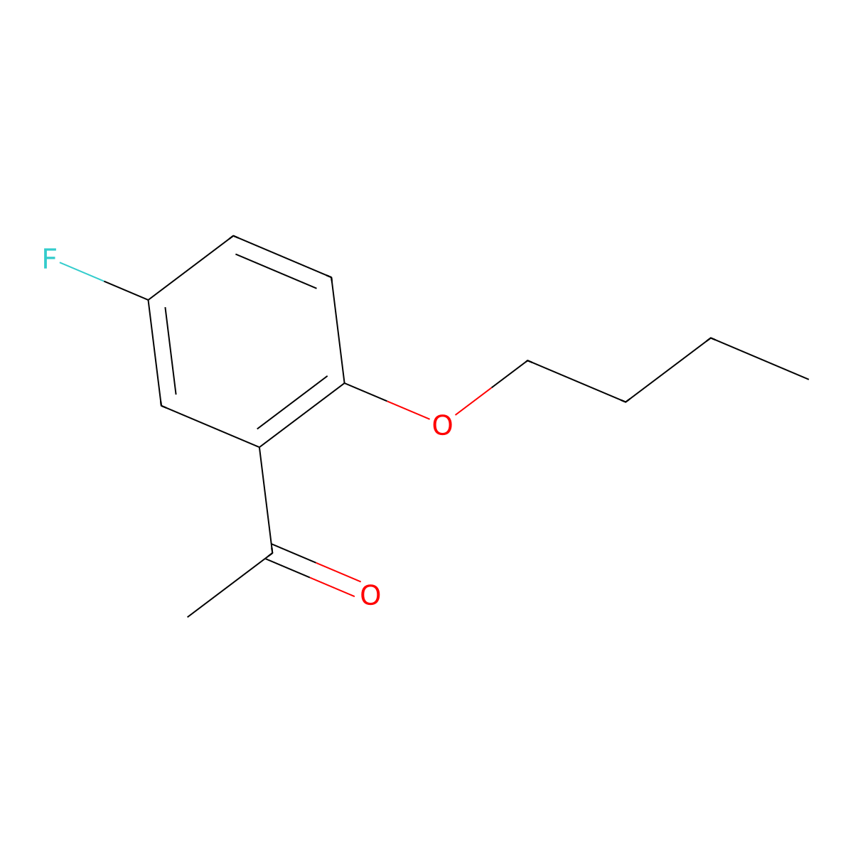 1-(2-Butoxy-5-fluorophenyl)ethanone molecular structure, CAS 1094711-04-2