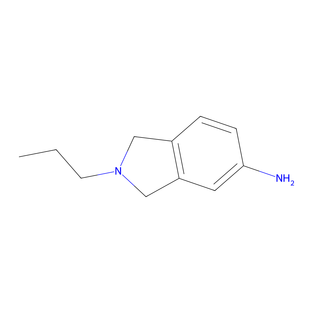 2-propyl-2,3-dihydro-1H-isoindol-5-amine molecular structure, CAS 1094711-70-2