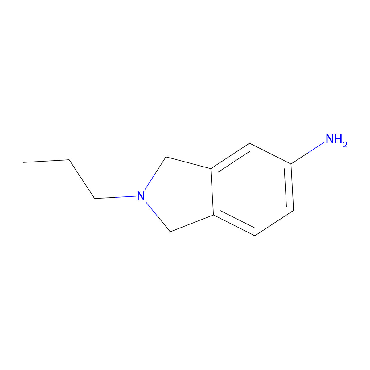 2-propyl-2,3-dihydro-1H-isoindol-5-amine molecular structure, CAS 1094711-70-2