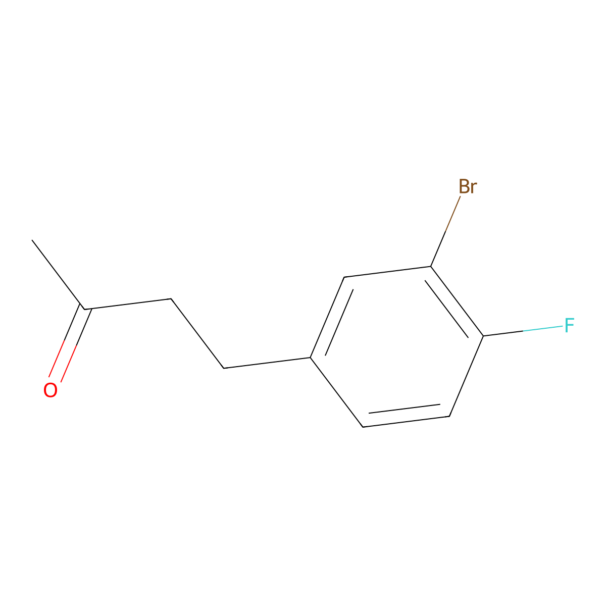 4-(3-Bromo-4-fluorophenyl)butan-2-one molecular structure, CAS 1094711-79-1