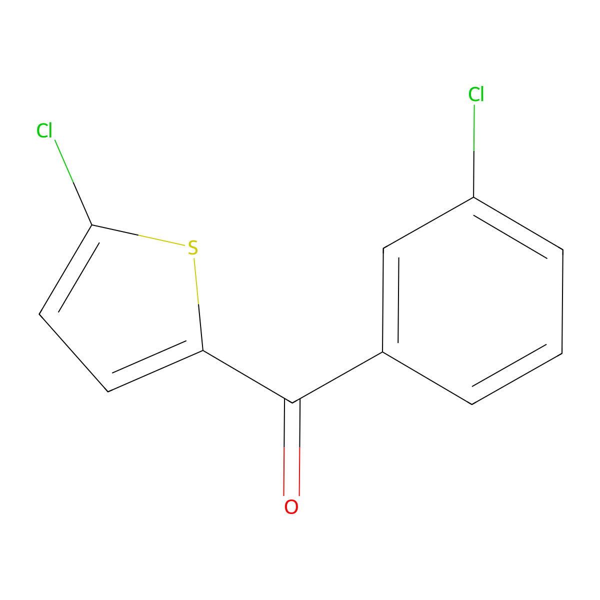 (3-Chlorophenyl)(5-chloro-2-thienyl)methanone molecular structure, CAS 1094712-63-6