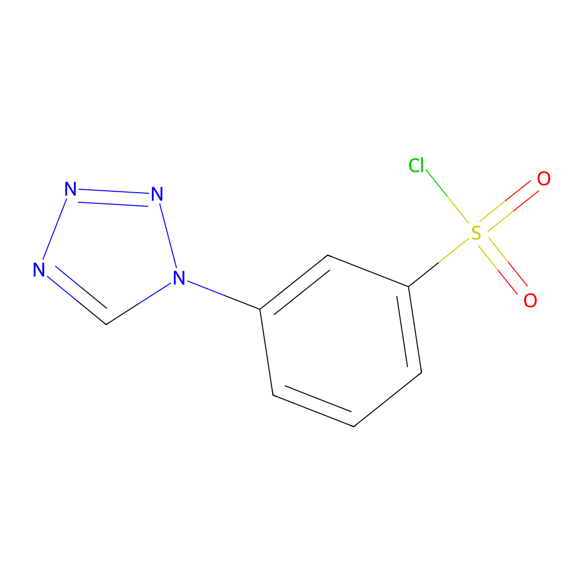 3-(1H-1,2,3,4-tetrazol-1-yl)benzene-1-sulfonyl chloride molecular structure, CAS 1094713-89-9
