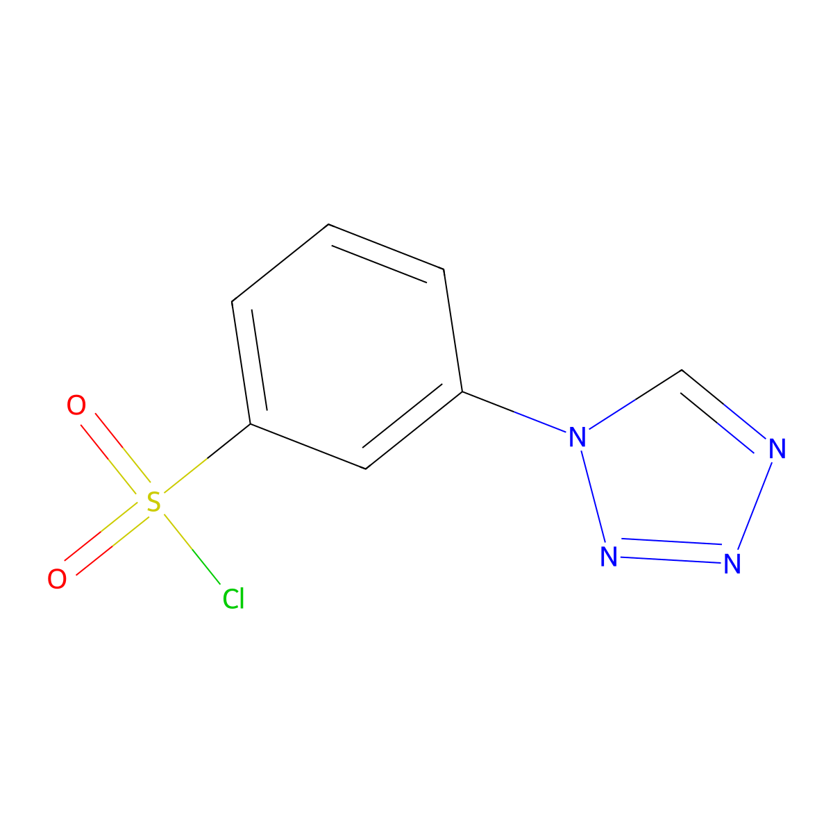 3-(1H-1,2,3,4-tetrazol-1-yl)benzene-1-sulfonyl chloride molecular structure, CAS 1094713-89-9
