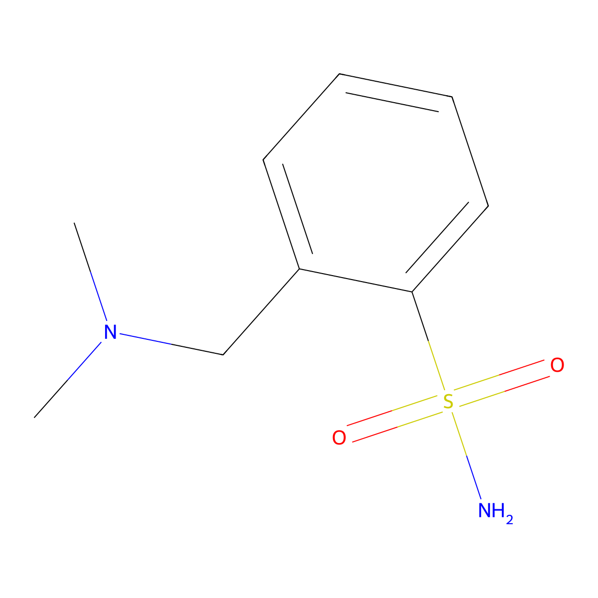 2-[(Dimethylamino)methyl]benzene-1-sulfonamide molecular structure, CAS 1094713-95-7