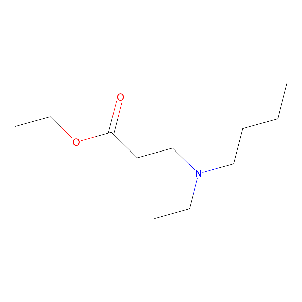 Ethyl 3-[butyl(ethyl)amino]propanoate molecular structure, CAS 1094714-36-9