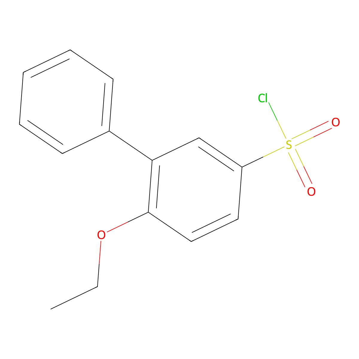 4-Ethoxy-3-phenylbenzene-1-sulfonyl chloride molecular structure, CAS 1094720-88-3