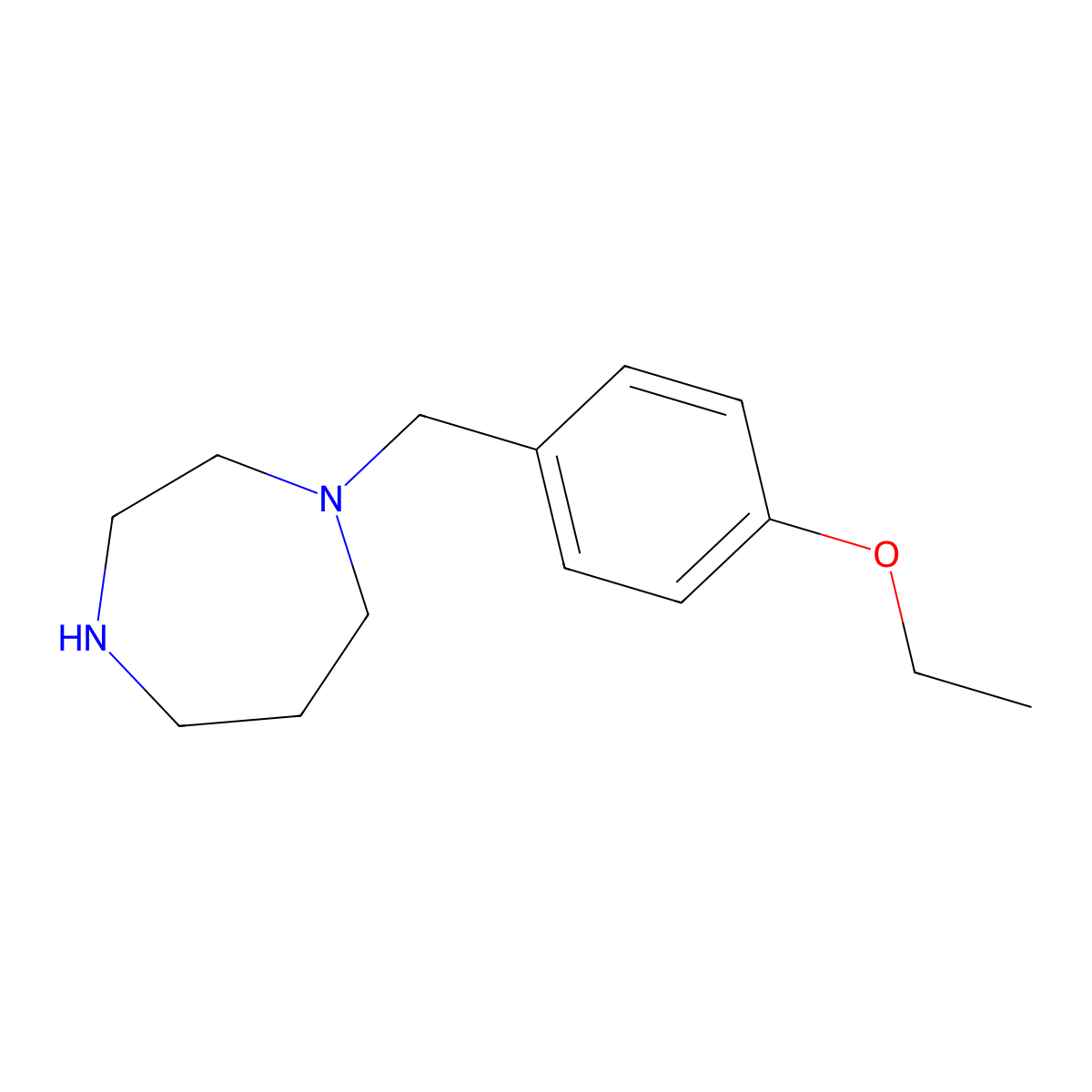 1-[(4-Ethoxyphenyl)methyl]-1,4-diazepane molecular structure, CAS 1094726-09-6