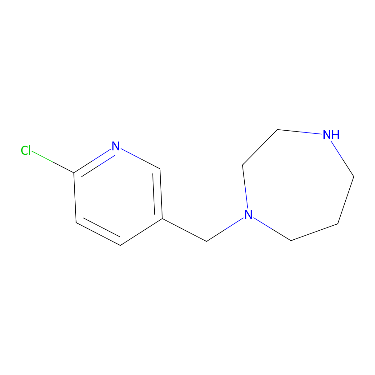 1-[(6-Chloropyridin-3-yl)methyl]-1,4-diazepane molecular structure, CAS 1094726-14-3