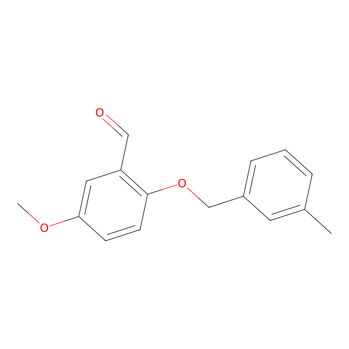 5-Methoxy-2-((3-methylbenzyl)oxy)benzaldehyde molecular structure, CAS 1094729-79-9