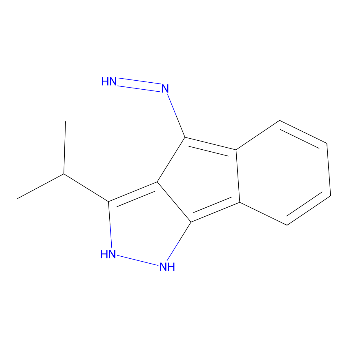 3-(Isopropyl)indeno[2,3-d]pyrazol-4-hydrazone molecular structure, CAS 109473-24-7