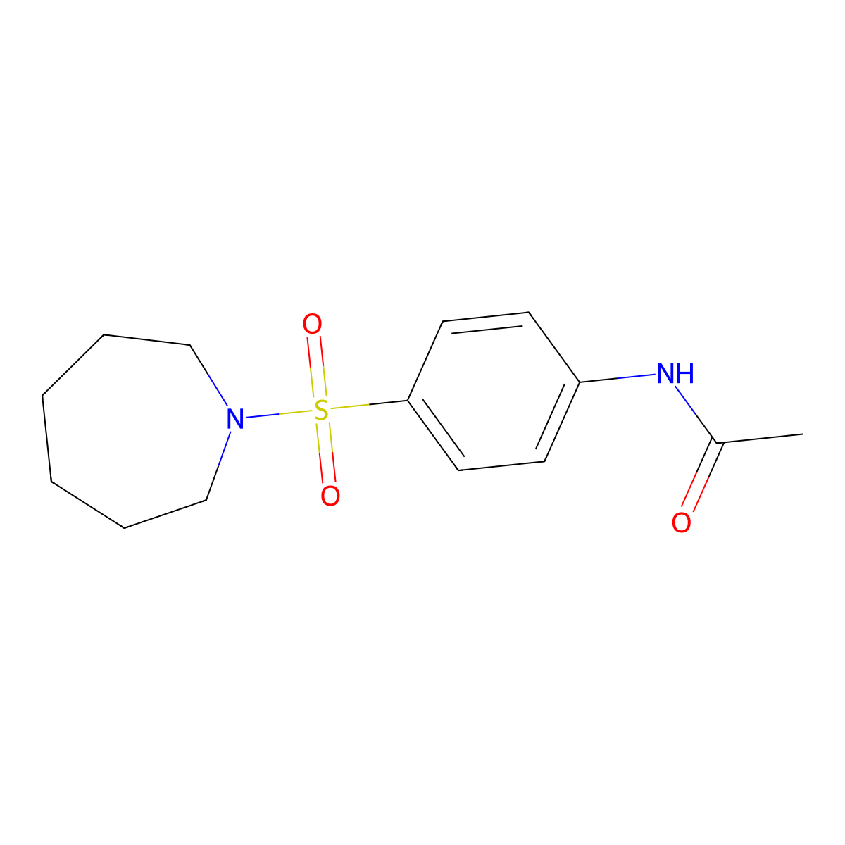 N-[4-(azepan-1-ylsulfonyl)phenyl]acetamide molecular structure, CAS 109473-93-0