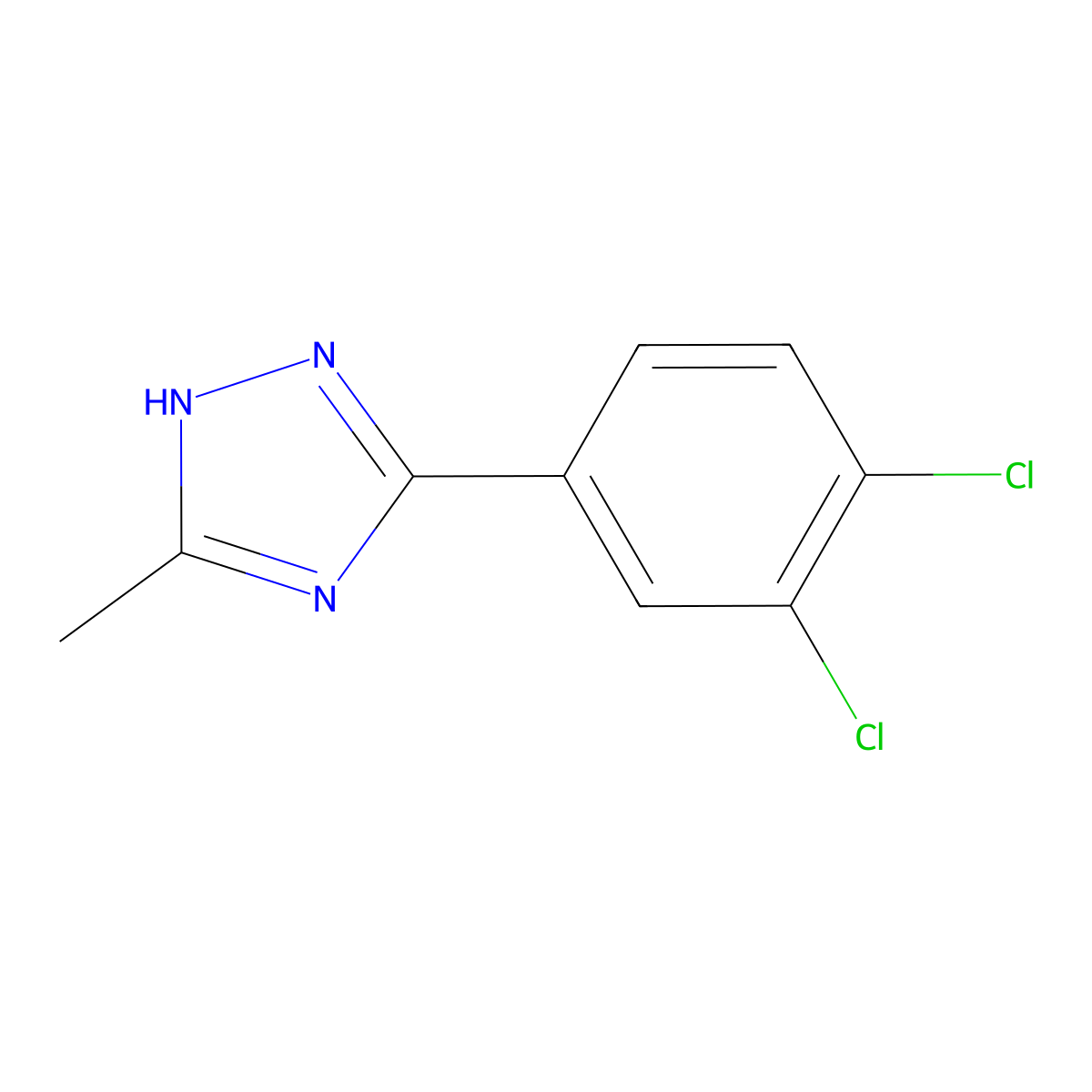 5-(3,4-dichlorophenyl)-3-methyl-1H-1,2,4-triazole molecular structure, CAS 1094730-06-9