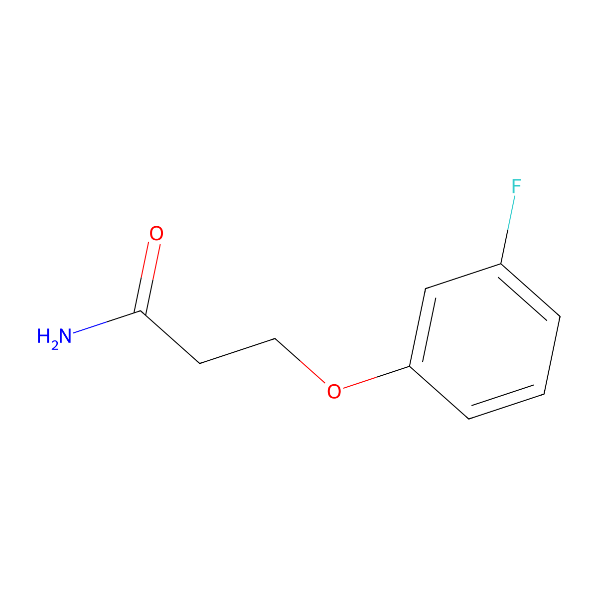 3-(3-Fluorophenoxy)propanamide molecular structure, CAS 1094734-20-9