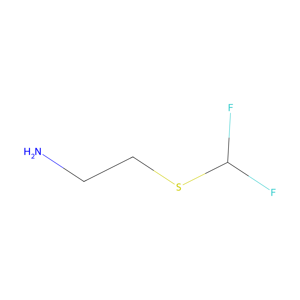 2-[(Difluoromethyl)sulfanyl]ethan-1-amine molecular structure, CAS 1094734-86-7
