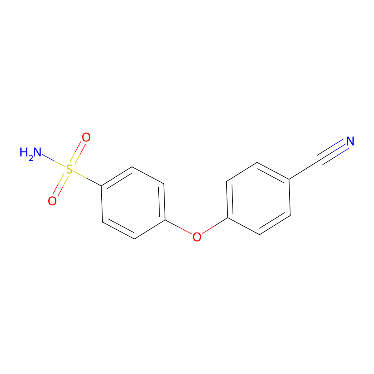 4-(4-Cyanophenoxy)benzene-1-sulfonamide molecular structure, CAS 1094736-25-0