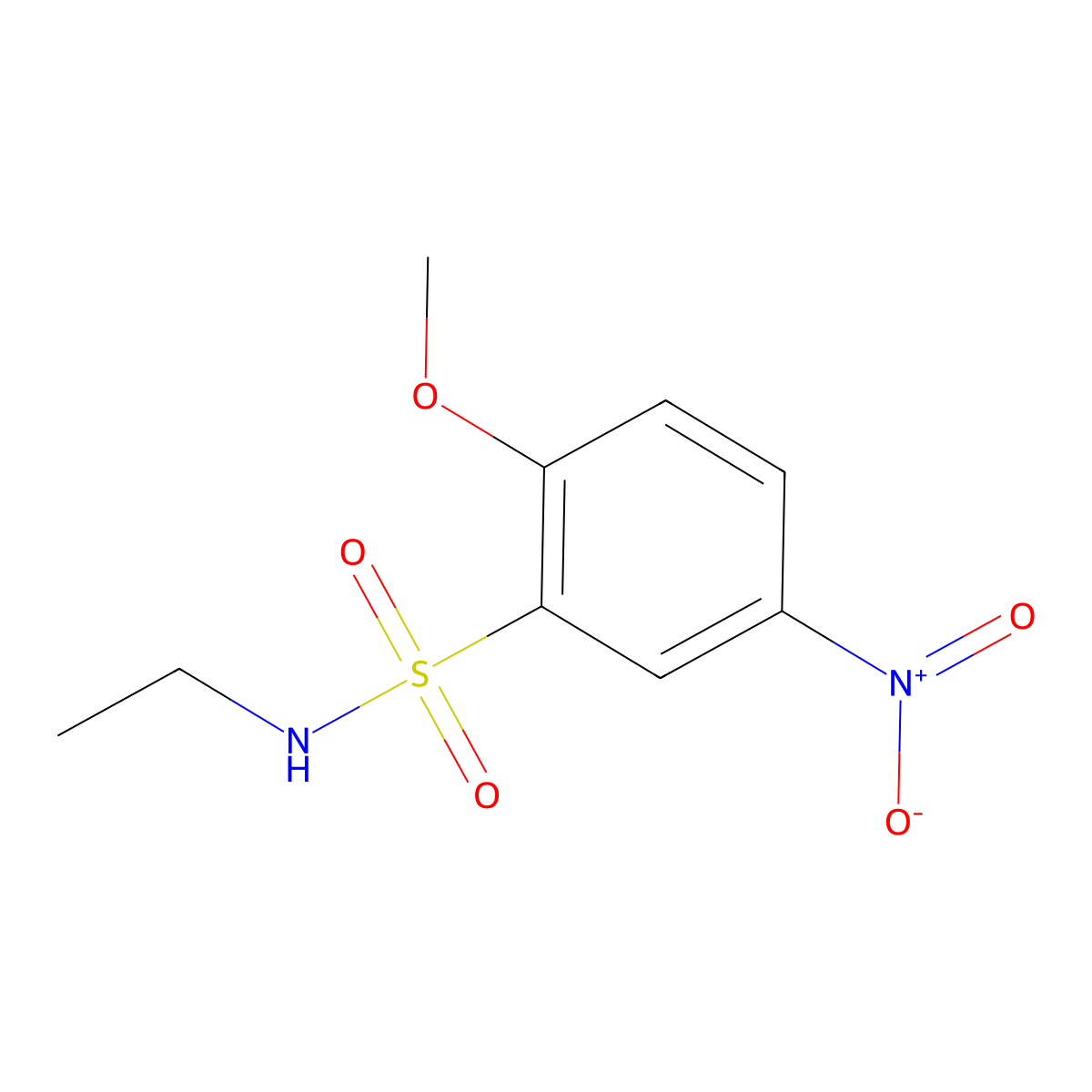 N-ethyl-2-methoxy-5-nitrobenzenesulfonamide molecular structure, CAS 1094737-95-7