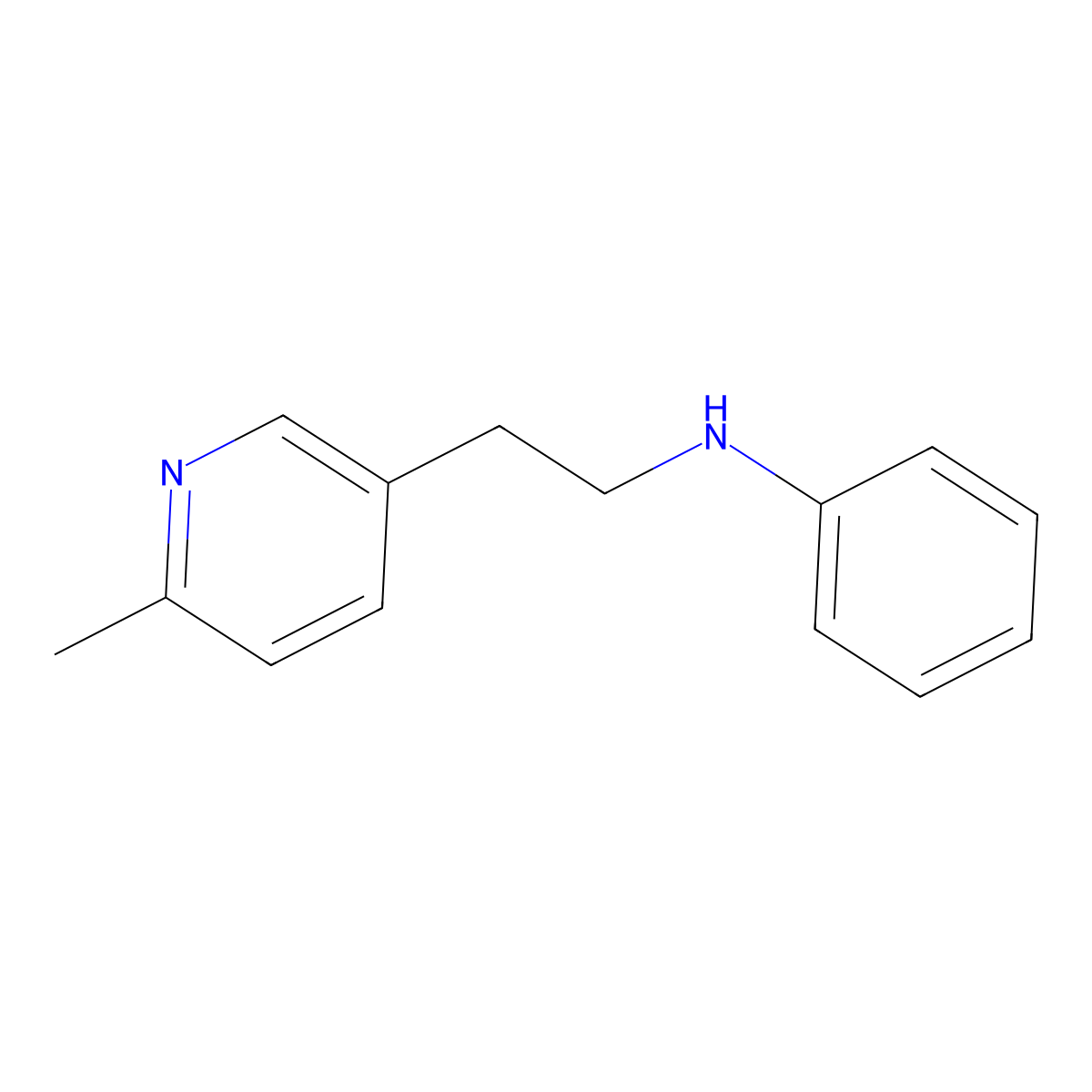 N-(2-(6-methylpyridin-3-yl)ethyl)aniline molecular structure, CAS 109474-82-0