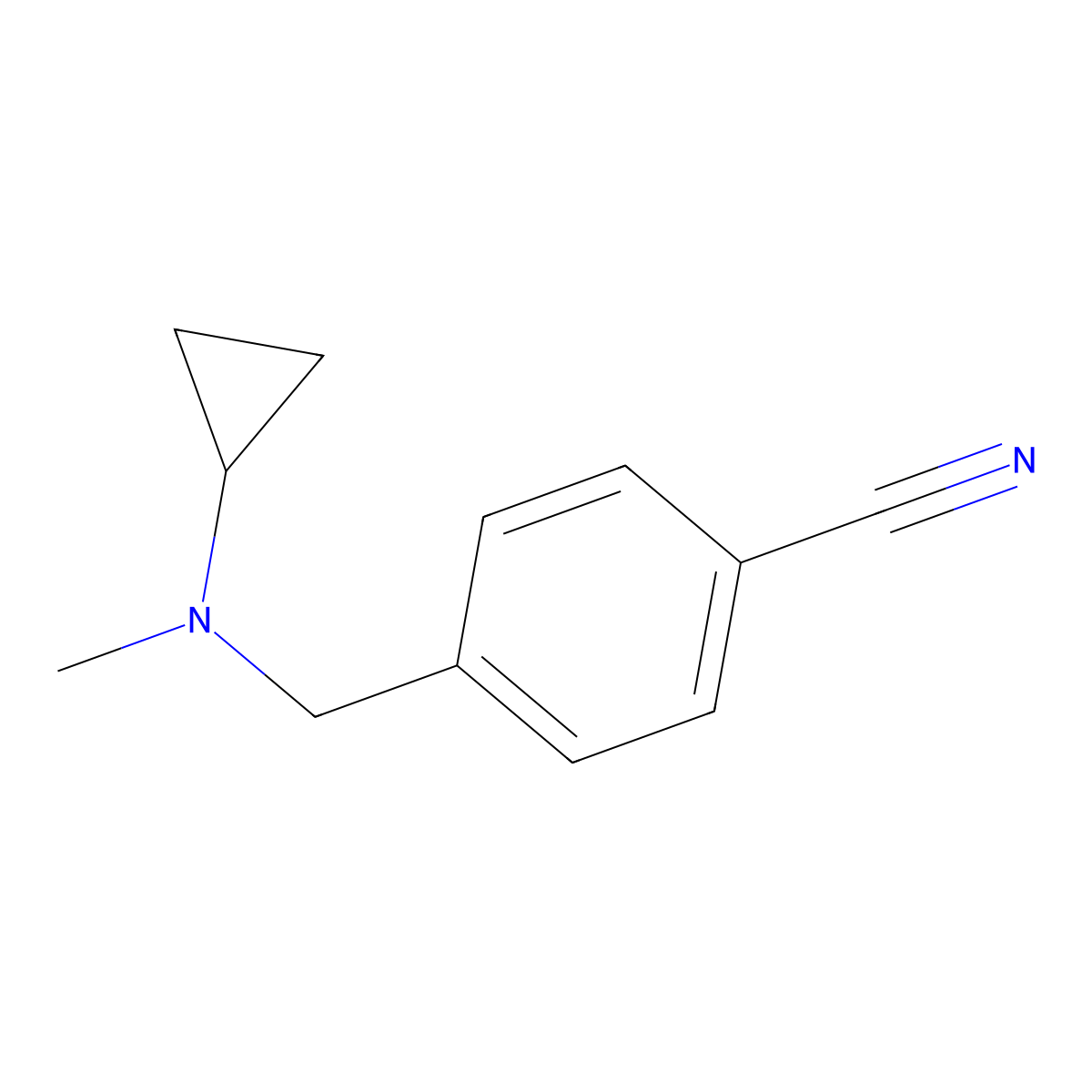 4-{[Cyclopropyl(methyl)amino]methyl}benzonitrile molecular structure, CAS 1094745-93-3