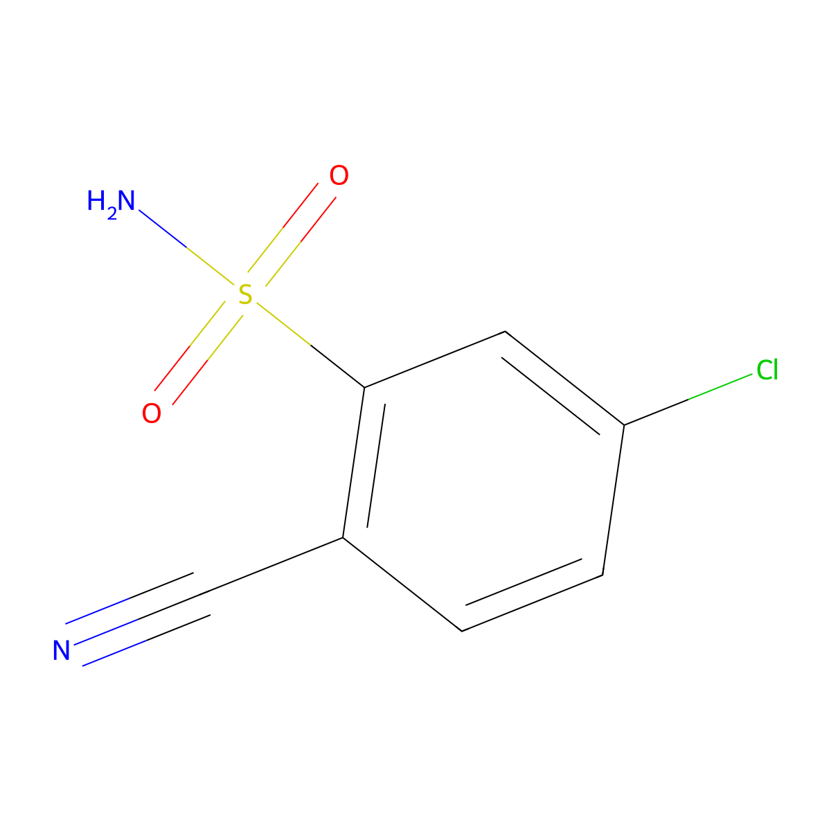 5-Chloro-2-cyanobenzene-1-sulfonamide molecular structure, CAS 1094745-95-5