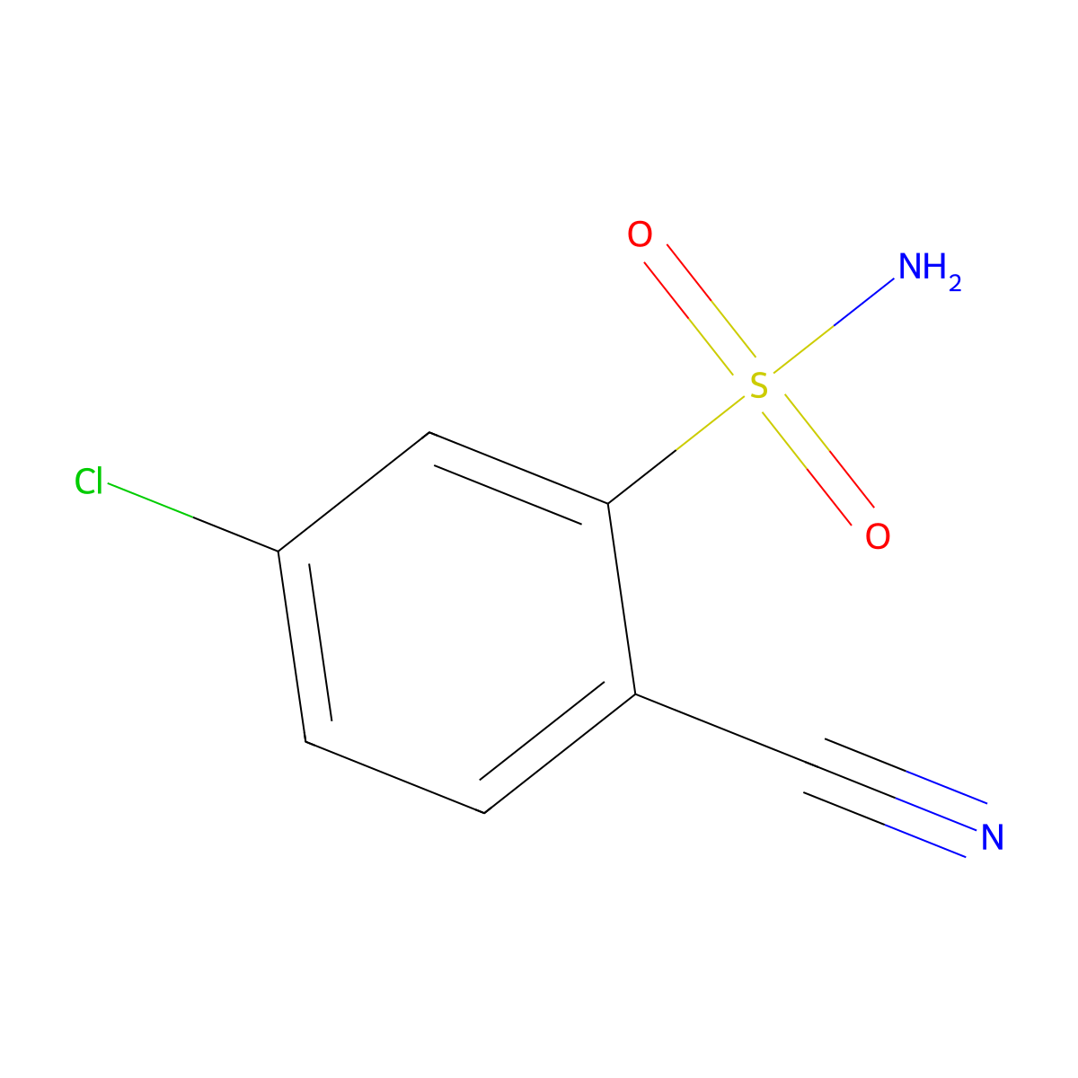 5-Chloro-2-cyanobenzene-1-sulfonamide molecular structure, CAS 1094745-95-5
