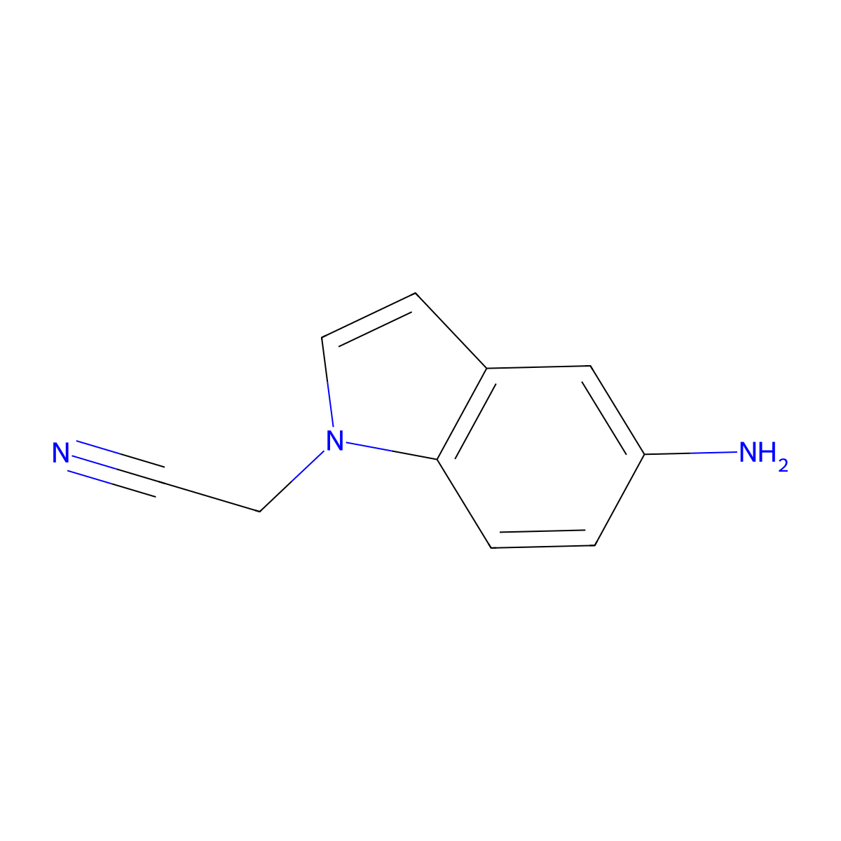 2-(5-Amino-1H-indol-1-YL)acetonitrile molecular structure, CAS 1094746-40-3