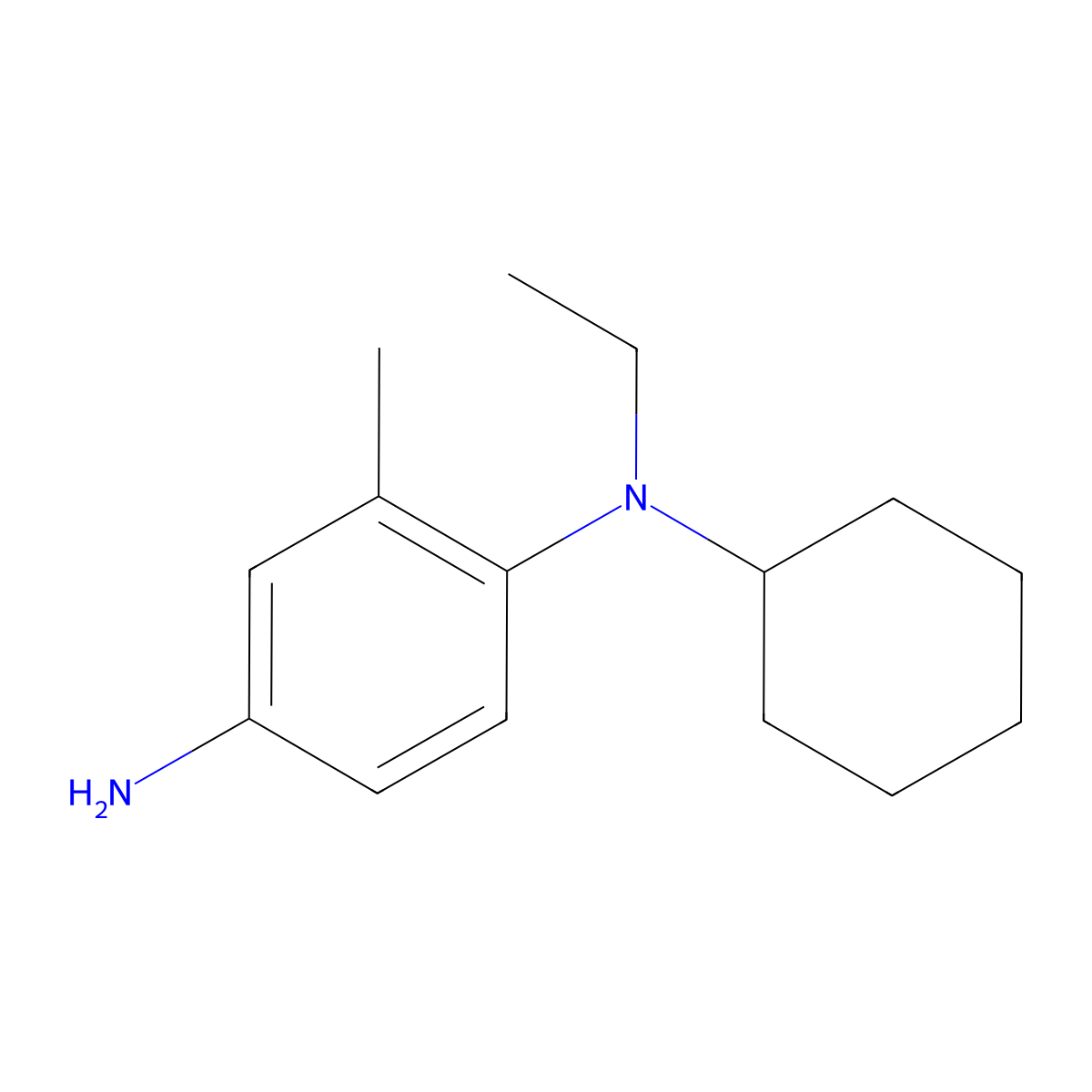 N1-Cyclohexyl-N1-ethyl-2-methylbenzene-1,4-diamine molecular structure, CAS 1094746-55-0