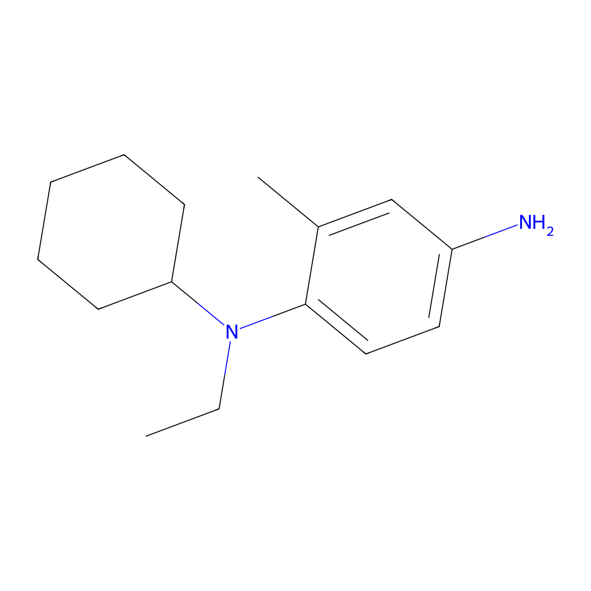N1-Cyclohexyl-N1-ethyl-2-methylbenzene-1,4-diamine molecular structure, CAS 1094746-55-0
